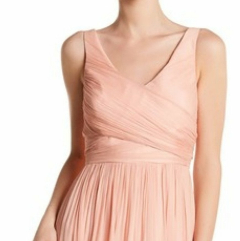 J. Crew Silk Chiffon Dress 6Tall  Misty Rose